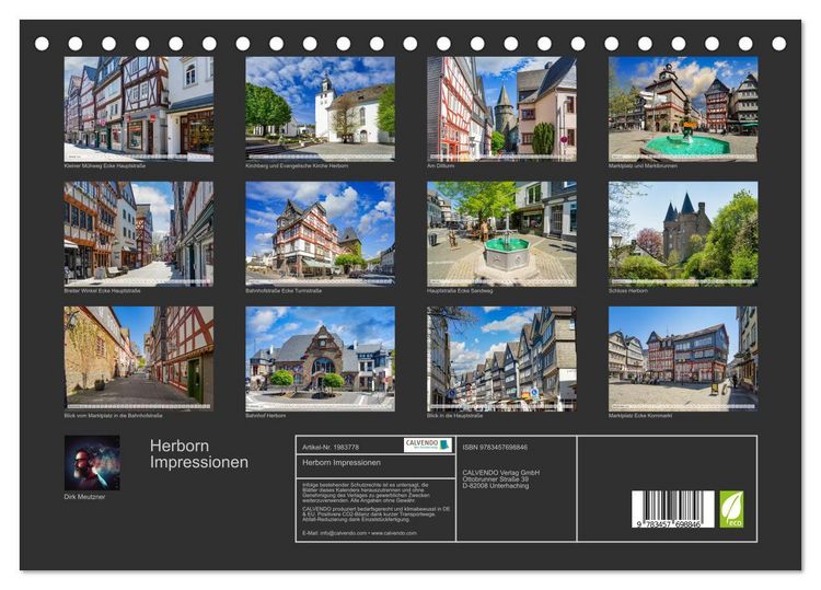 Produktbild: Herborn Impressionen (Tischkalender 2026 DIN A5 quer), CALVENDO Monatskalender