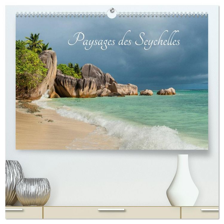 Produktbild: Paysages des Seychelles (Calendrier mural 2026 DIN A2 vertical) calendrier de bureau