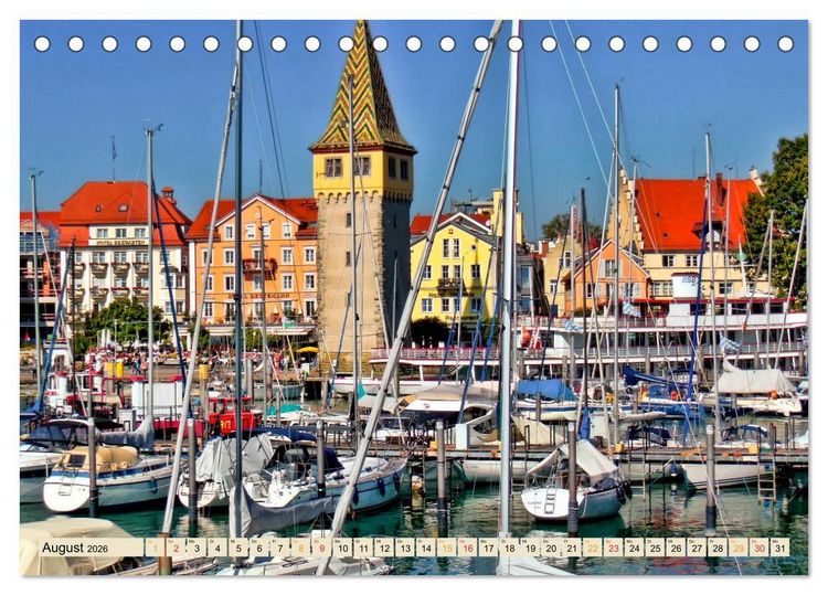 Produktbild: Bodensee - "Die D&ouml;rfer sind wie ein Garten ..." (Rainer Maria Rilke) (Tischkalender 2026 DIN A5 quer), CALVENDO Monatskalender