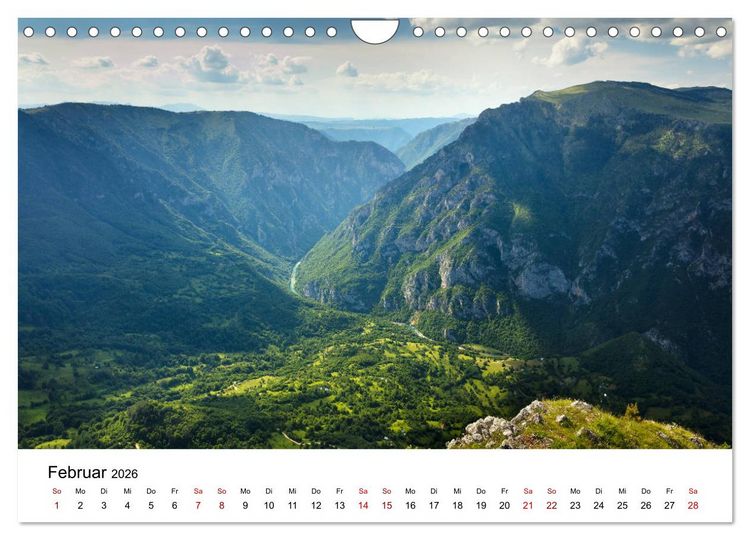 Produktbild: Montenegro - Im Land der schwarzen Berge (Wandkalender 2026 DIN A4 quer), CALVENDO Monatskalender
