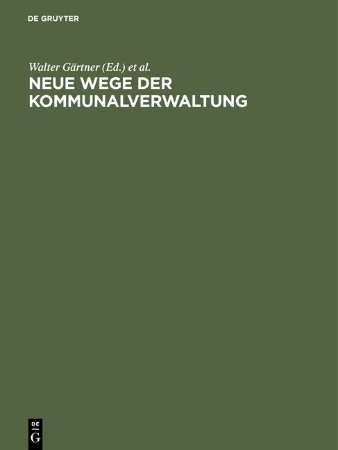 Produktbild: Neue Wege der Kommunalverwaltung
