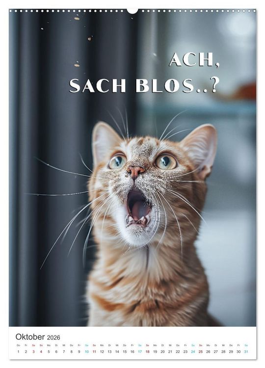 Produktbild: Lustige Tiere (hochwertiger Premium Wandkalender 2026 DIN A2 hoch), Kunstdruck in Hochglanz