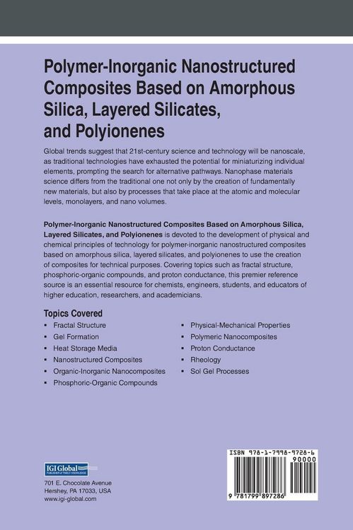 Produktbild: Polymer-Inorganic Nanostructured Composites Based on Amorphous Silica, Layered Silicates, and Polyionenes