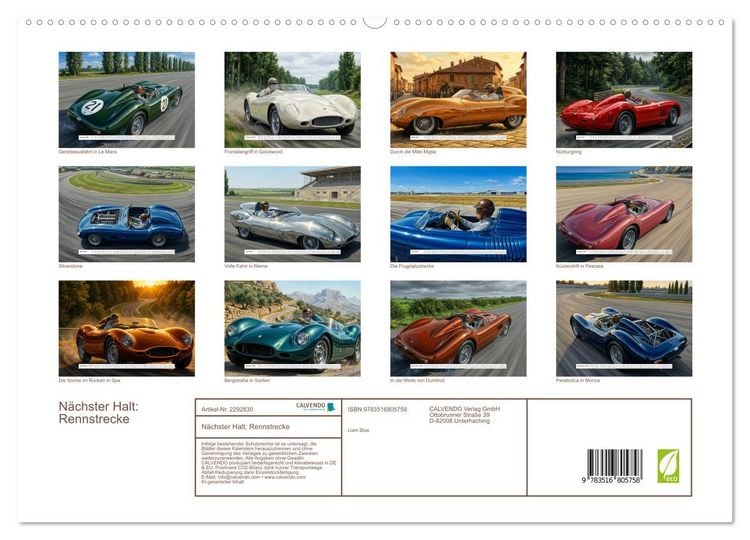 Produktbild: N&auml;chster Halt: Rennstrecke (hochwertiger Premium Wandkalender 2027 DIN A2 quer), Kunstdruck in Hochglanz