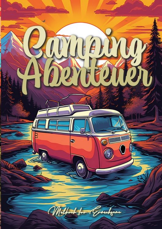 Produktbild: Camping Abenteuer Malbuch f&uuml;r Erwachsene Graustufen
