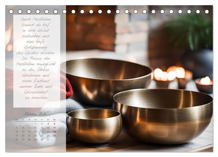 Produktbild: Wellnesstage zuhause - 12 anregende KI Ideen f&uuml;r deine pers&ouml;nlichen Spa Tage (Tischkalender 2026 DIN A5 quer), CALVENDO Monatskalender