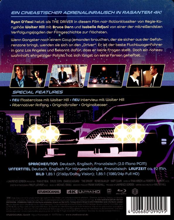 Produktbild: The Driver - Limited Steelbook Edition (4K Ultra HD) (+ Blu-ray)