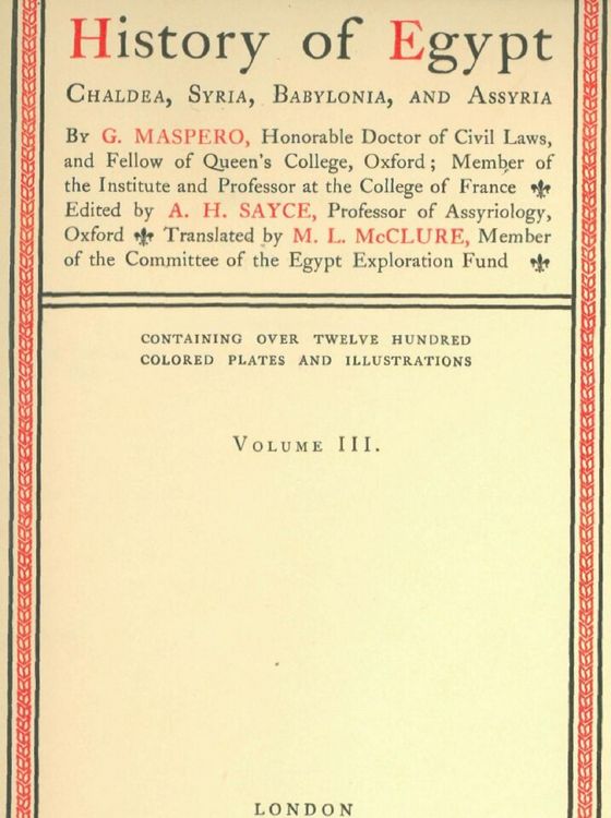 Produktbild: History of Egypt, Chaldea, Syria, Babylonia, and Assyria, Vol. 3