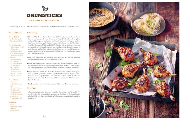 Produktbild: Grillen f&uuml;r M&auml;nner - 80 Rezepte ohne Schnickschnack
