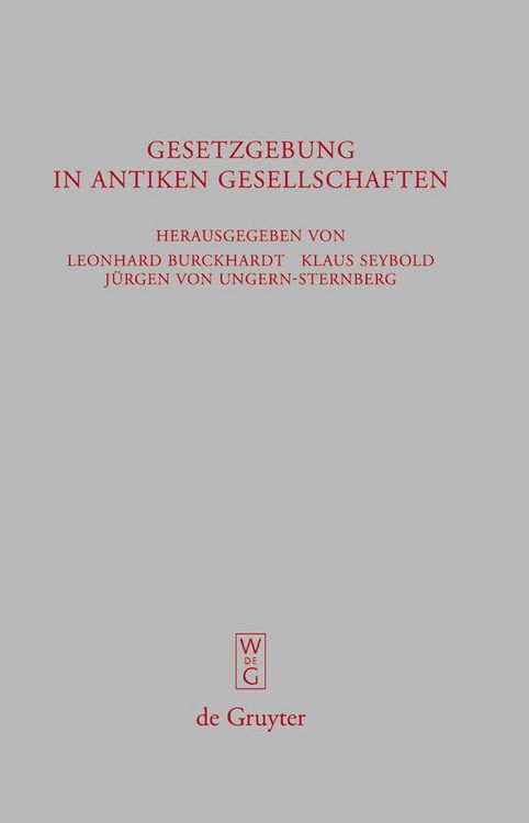 Produktbild: Gesetzgebung in antiken Gesellschaften