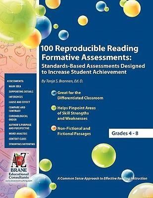 Produktbild: 100 Reproducible Reading Formative Assessments: Standards-Based Assessments Designed to Increase Student Achievement