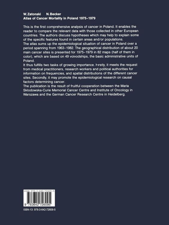 Produktbild: Atlas of Cancer Mortality in Poland 1975&ndash;1979