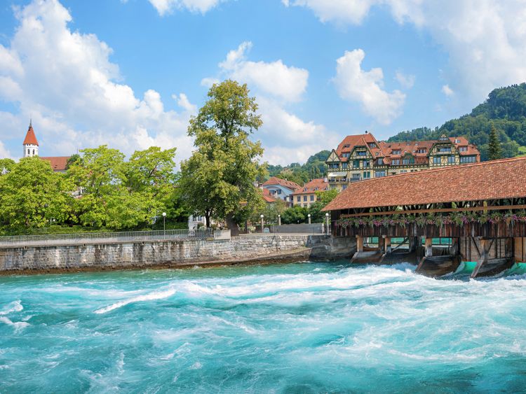 Produktbild: CALVENDO Puzzle Obere Schleuse an der Aare in Thun 1000 Teile Lege-Gr&ouml;&szlig;e 64 x 48 cm Foto-Puzzle Bild von SusaZoom