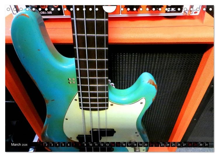 Produktbild: Guitars and Amps - Let's Rock (Wall Calendar 2026 DIN A4 landscape), CALVENDO 12 Month Wall Calendar