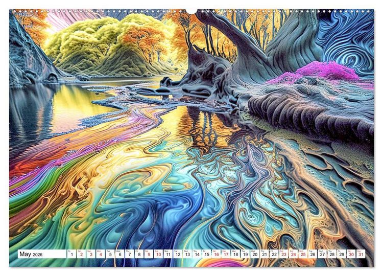 Produktbild: Braun, W: Psychedelic Landscapes (Wall Calendar 2026 DIN A2
