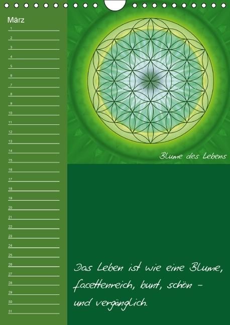 Produktbild: Mandala - Spiegel der Seele / immerw&auml;hrender Geburtstagskalender (Wandkalender immerw&auml;hrend DIN A4 hoch)
