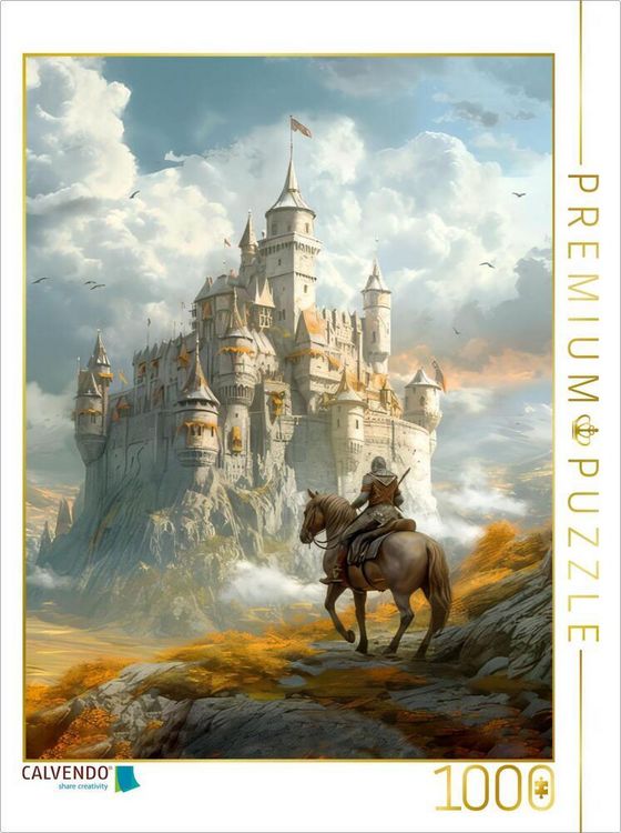 Produktbild: CALVENDO Puzzle Drachen und edle Ritter | 1000 Teile Lege-Gr&ouml;&szlig;e 64x48cm Foto-Puzzle f&uuml;r gl&uuml;ckliche Stunden