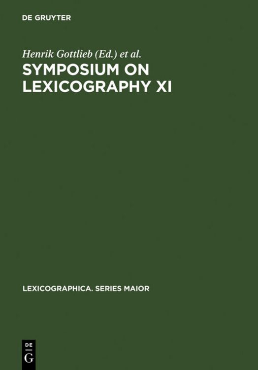 Produktbild: Symposium on Lexicography XI