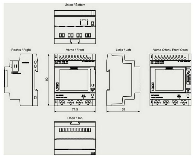 Produktbild: Siemens 6ED1052-1MD08-0BA3 SPS-Steuerungsmodul 24 V/DC, 12 V/DC