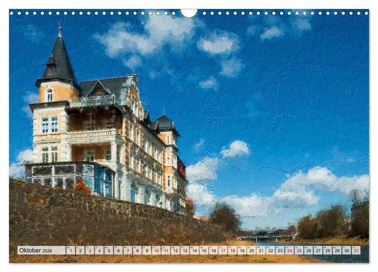 Produktbild: Gera gesehen mit Pinsel und &Ouml;l (Wandkalender 2026 DIN A3 quer), CALVENDO Monatskalender