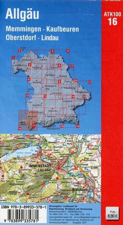 Produktbild: Allg&auml;u 1:100 000