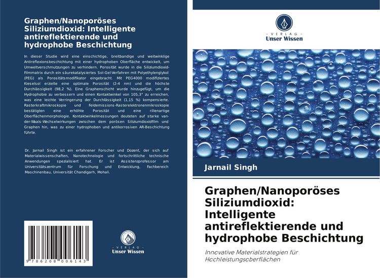 Produktbild: Graphen/Nanopor&ouml;ses Siliziumdioxid: Intelligente antireflektierende und hydrophobe Beschichtung