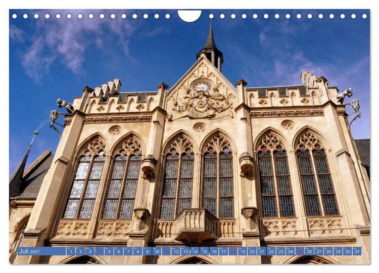 Produktbild: Erfurt - Landeshauptstadt mit historischer Altstadt (Wandkalender 2027 DIN A4 quer), CALVENDO Monatskalender