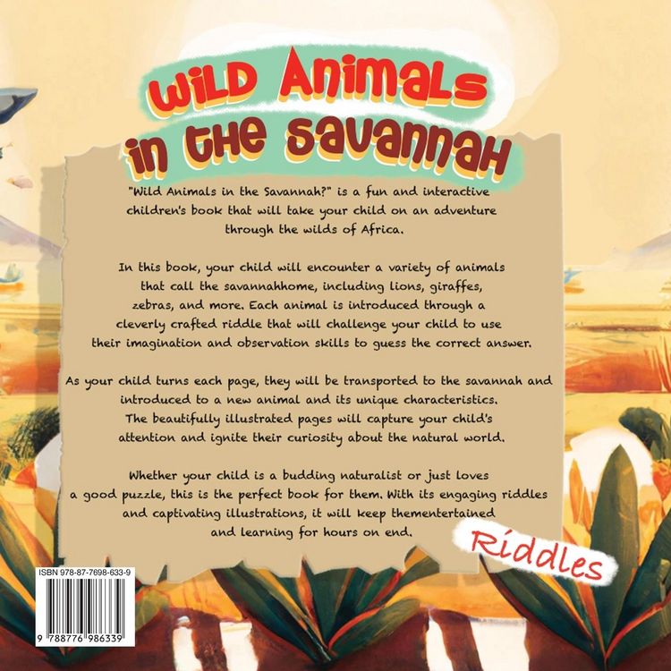 Produktbild: Wild Animals in the Savannah Riddles and Coloring Book