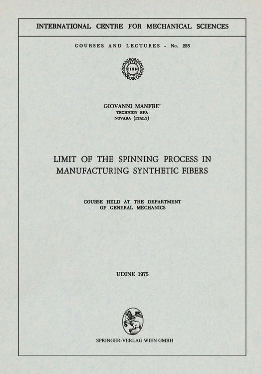 Produktbild: Limit of the Spinning Process in Manufacturing Synthetic Fibers