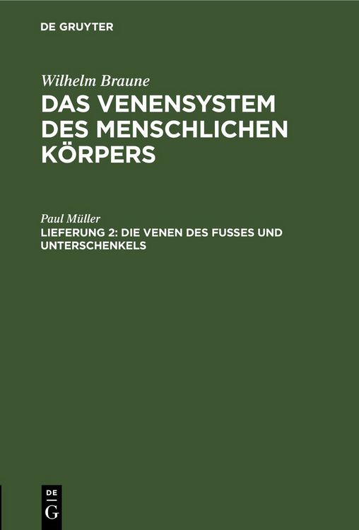 Produktbild: Die Venen des Fusses und Unterschenkels