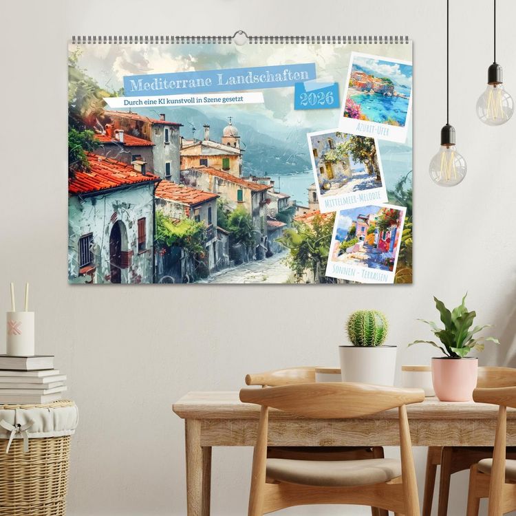 Produktbild: Mediterrane Landschaften (Wandkalender 2026 DIN A2 quer), CALVENDO Monatskalender