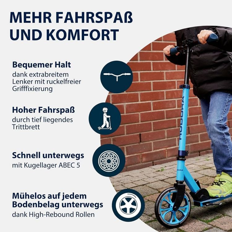 Produktbild: HUDORA 14468 - Scooter Up 200, iron, grau, Alu-Cityroller