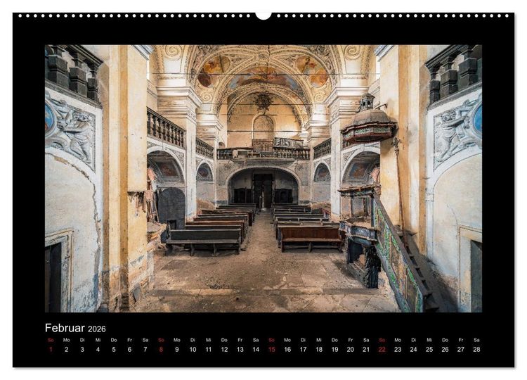 Produktbild: Die Sch&ouml;nheit des Verfalls - Lost Places (hochwertiger Premium Wandkalender 2026 DIN A2 quer), Kunstdruck in Hochglanz