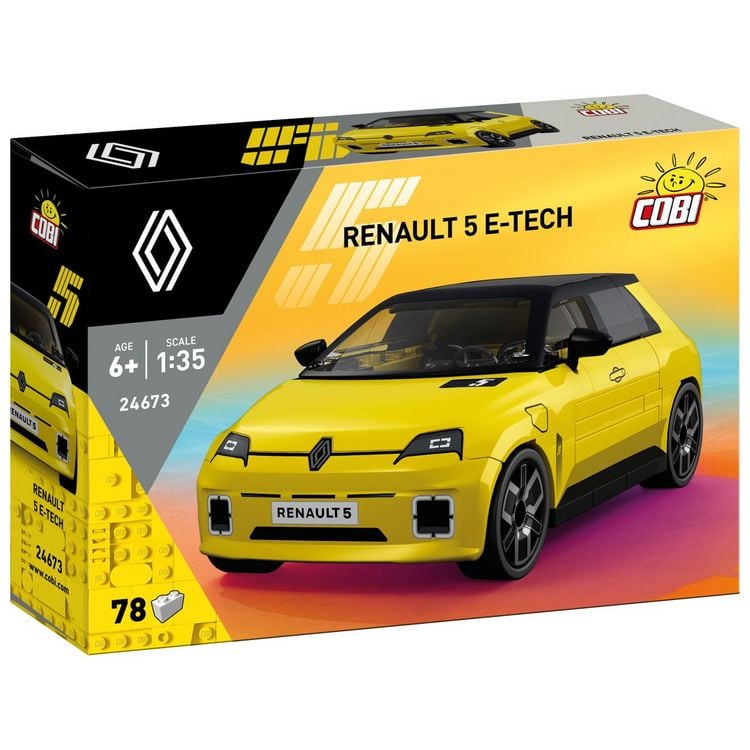 Produktbild: COBI 24673 - Renault 5 E-Tech (Yellow), Bausatz 1:35, 78 Klemmbausteine