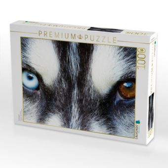 Produktbild: CALVENDO Puzzle Huskyaugen | 1000 Teile Lege-Gr&ouml;&szlig;e 64x48cm Foto-Puzzle f&uuml;r gl&uuml;ckliche Stunden