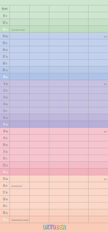 Produktbild: Familienplaner Regenbogen 2027