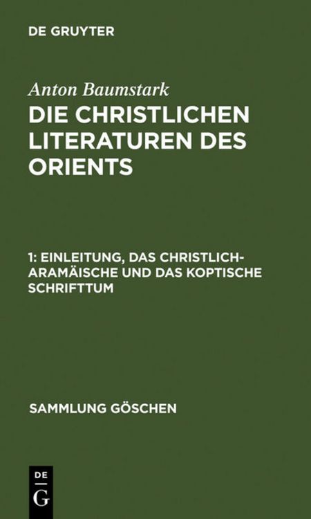 Produktbild: Einleitung, das christlich-aram&auml;ische und das koptische Schrifttum