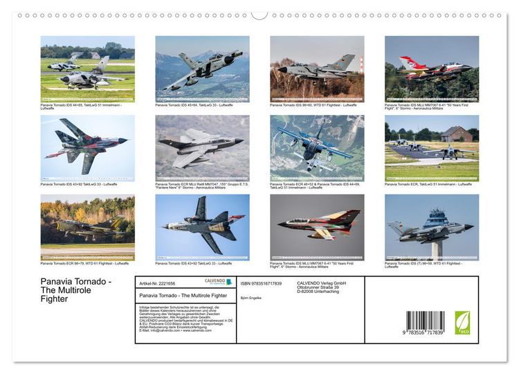 Produktbild: Panavia Tornado - The Multirole Fighter (hochwertiger Premium Wandkalender 2026 DIN A2 quer), Kunstdruck in Hochglanz