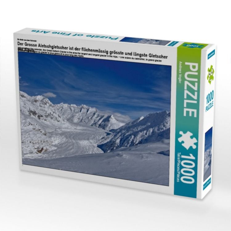 Produktbild: Ein Motiv aus dem Kalender Der Grosse Aletschgletscher ist der fl&auml;chenm&auml;ssig gr&ouml;sste und l&auml;ngste Gletscher der Alpen. (Puzzle)