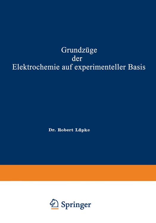 Produktbild: Grundz&uuml;ge der Elektrochemie auf experimenteller Basis