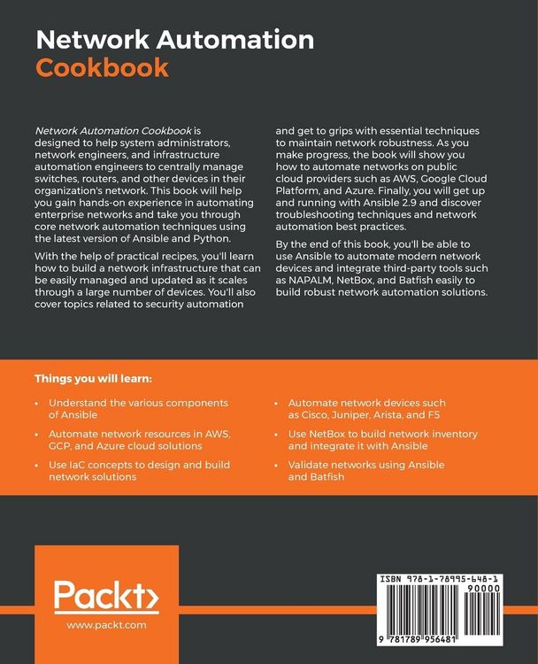 Produktbild: Network Automation Cookbook