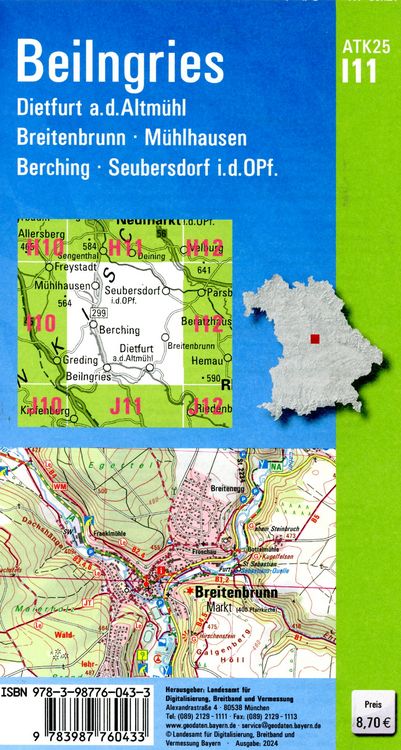 Produktbild: ATK25-I11 Beilngries (Amtliche Topographische Karte 1:25000)