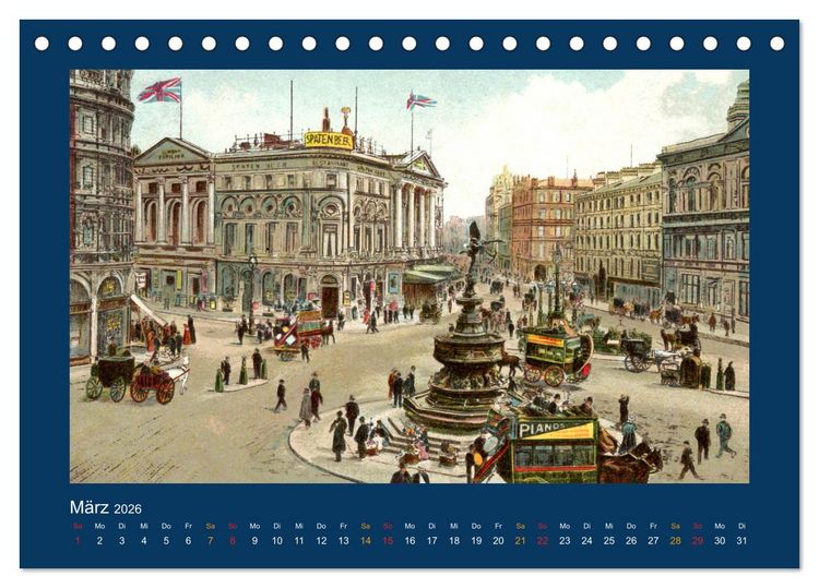 Produktbild: Historisches London von 1888 bis 1918 (Tischkalender 2026 DIN A5 quer), CALVENDO Monatskalender