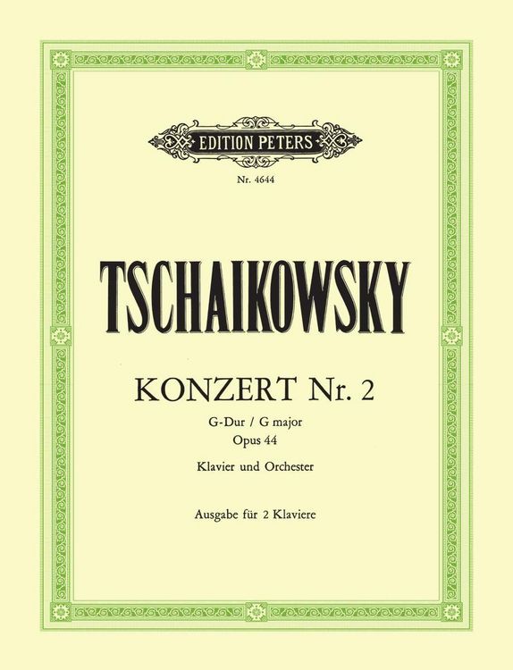 Produktbild: Tchaikovsky, P: Piano Concerto No. 2 in G Op. 44 (Edition fo