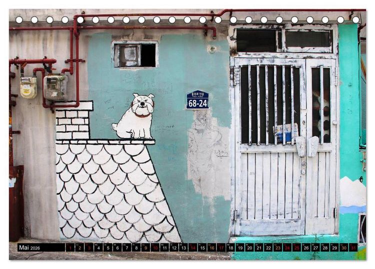 Produktbild: Street Art Seoul (Tischkalender 2026 DIN A5 quer), CALVENDO Monatskalender