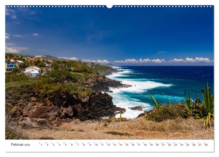 Produktbild: &Icirc;le de la R&eacute;union - Das franz&ouml;sische Paradies im Indischen Ozean (hochwertiger Premium Wandkalender 2026 DIN A2 quer), Kunstdruck in Hochglanz