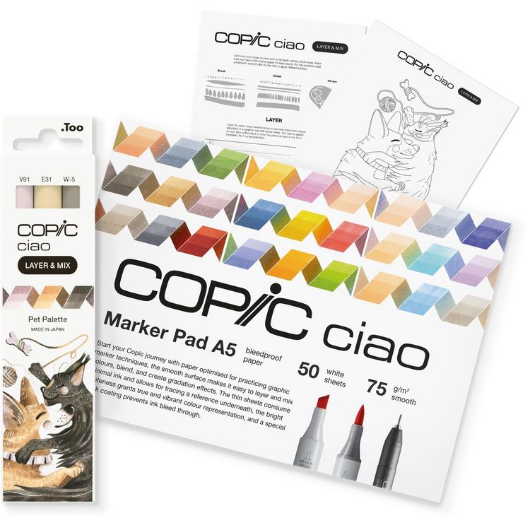 Produktbild: Copic Marker Ciao LAYER & Mix 2D Starter Set Pet