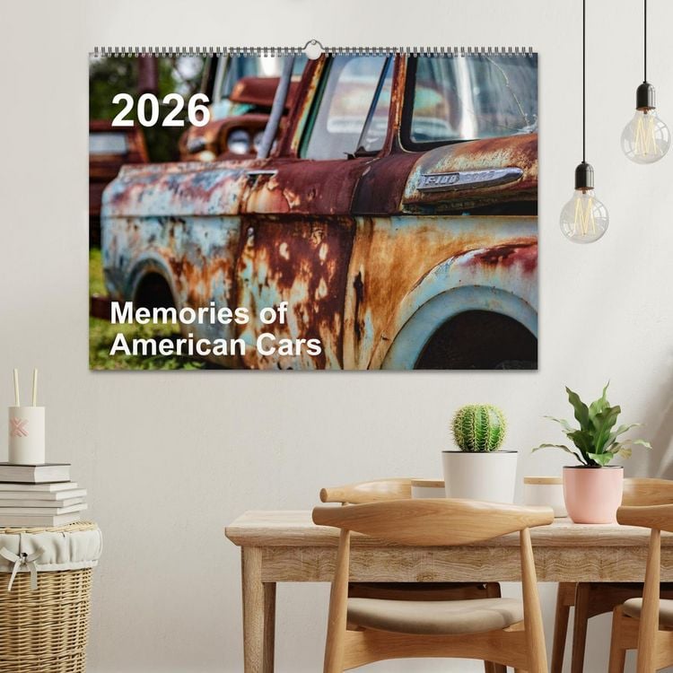 Produktbild: Memories of American Cars (Wandkalender 2026 DIN A2 quer), CALVENDO Monatskalender