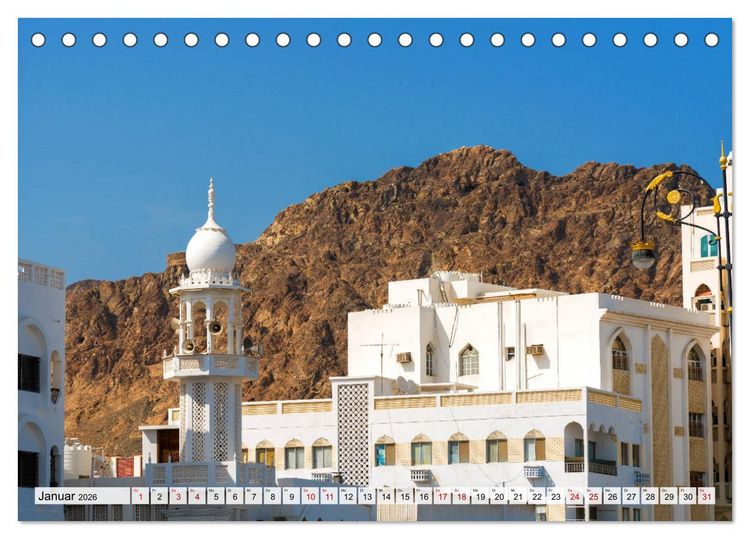 Produktbild: Entlang der K&uuml;ste von Muscat (Tischkalender 2026 DIN A5 quer), CALVENDO Monatskalender