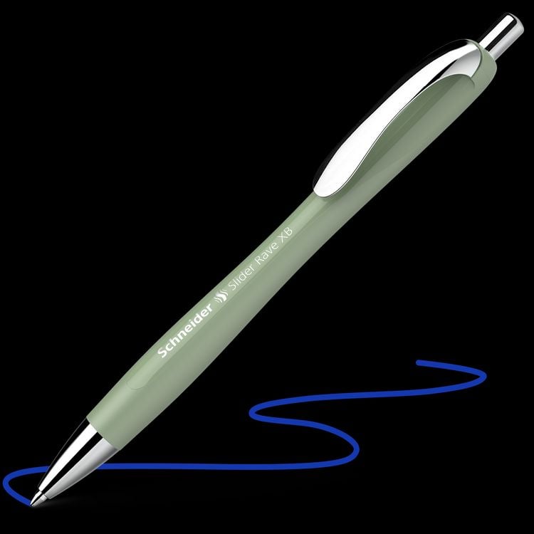 Produktbild: Schneider Kugelschreiber Slider Rave organic green, Mine Slider 755 XB blau